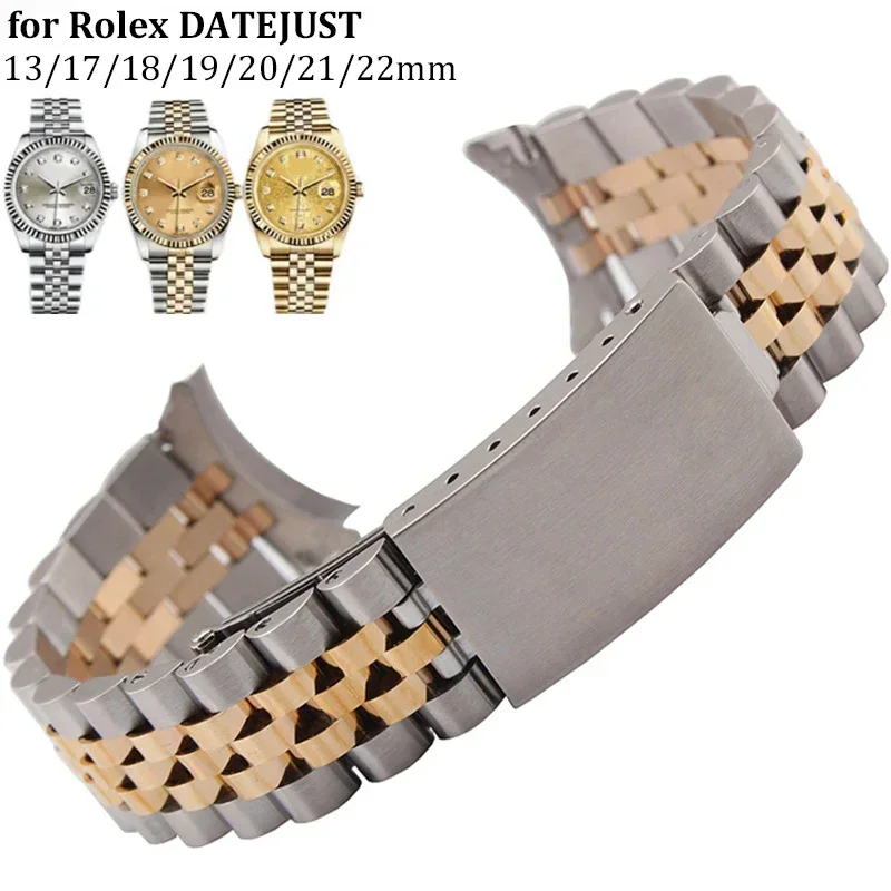 Rolex Watch Datejust - Edelstahlarmband für Rolex DATEJUST Uhrenarmband, gebogenes
