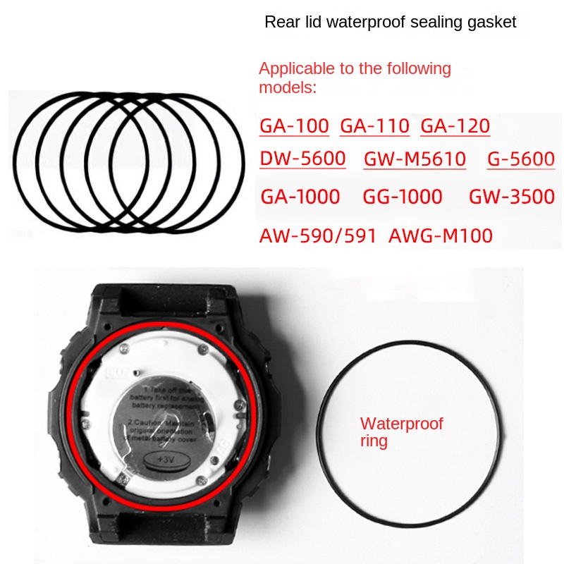 Casio Watch G-Shock Ga-2100 - Wasserdichter Ring der hinteren Abdeckung für
