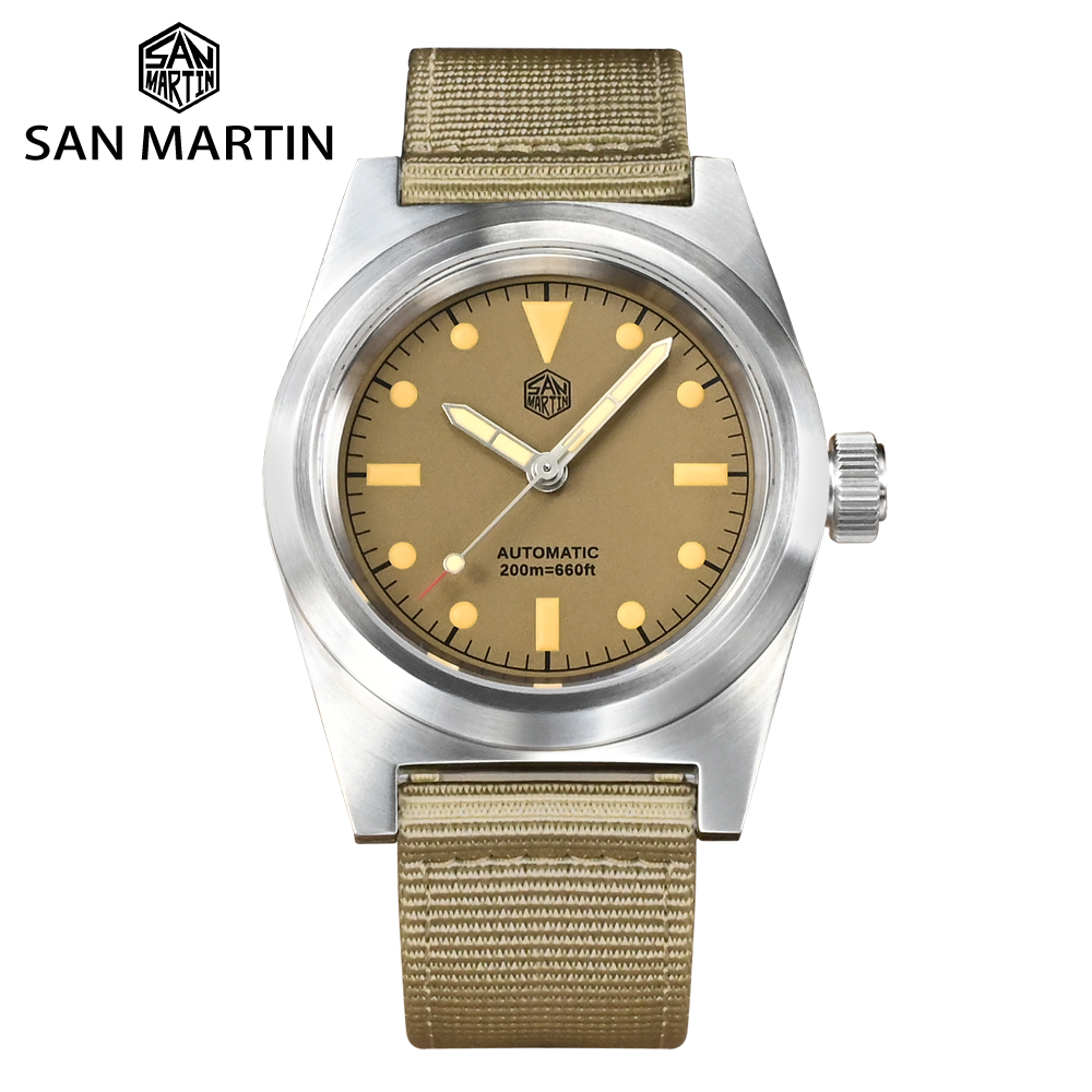 Tropic Strap Vintage - San Martin 38 mm Fliegeruhr Vintage